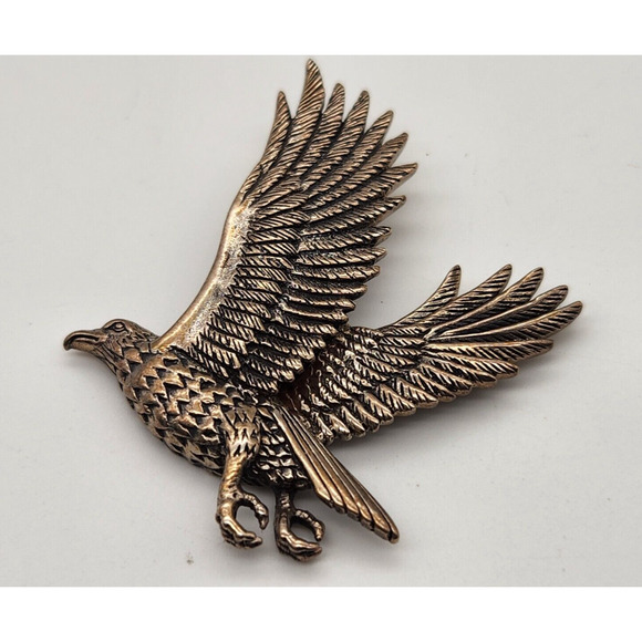 PSCL Vintage 925 Sterling Silver Open Wing Flying Eagle Pendant Unisex 9.83 Gram - Picture 1 of 7